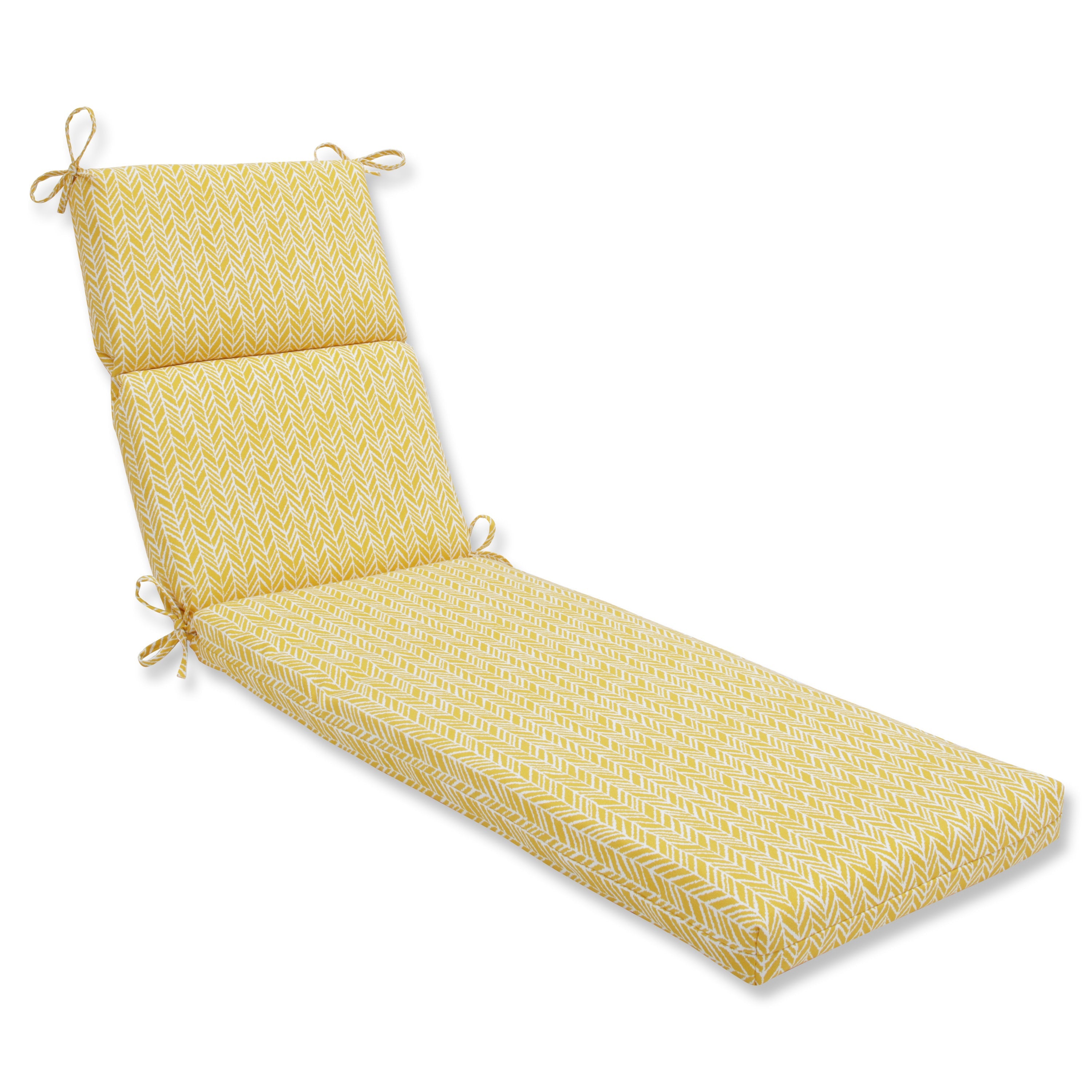 Herringbone Egg Yolk Chaise Lounge Cushion