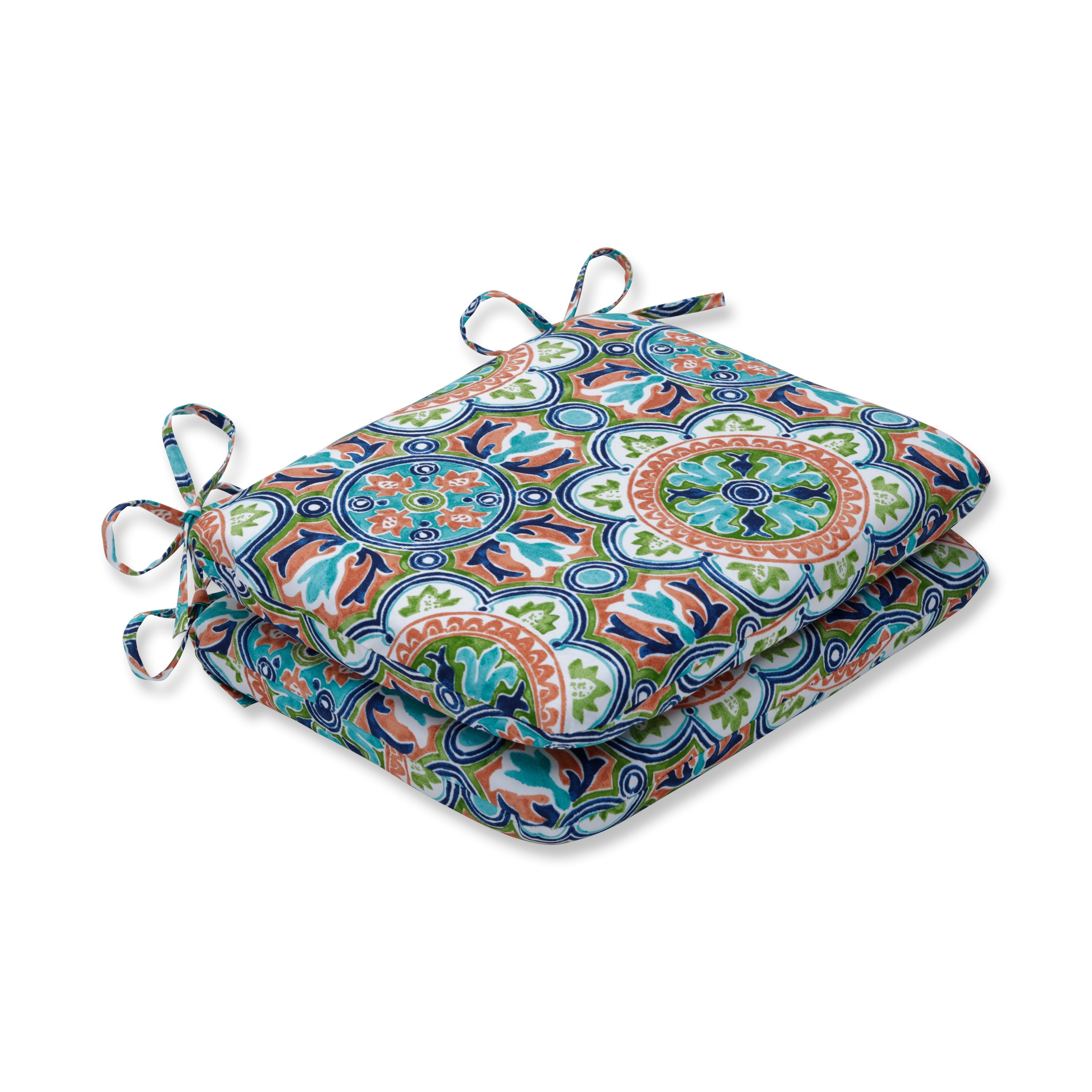Lagoa Tile Flamingo Rounded Corners Seat Cushion (Set Of 2)