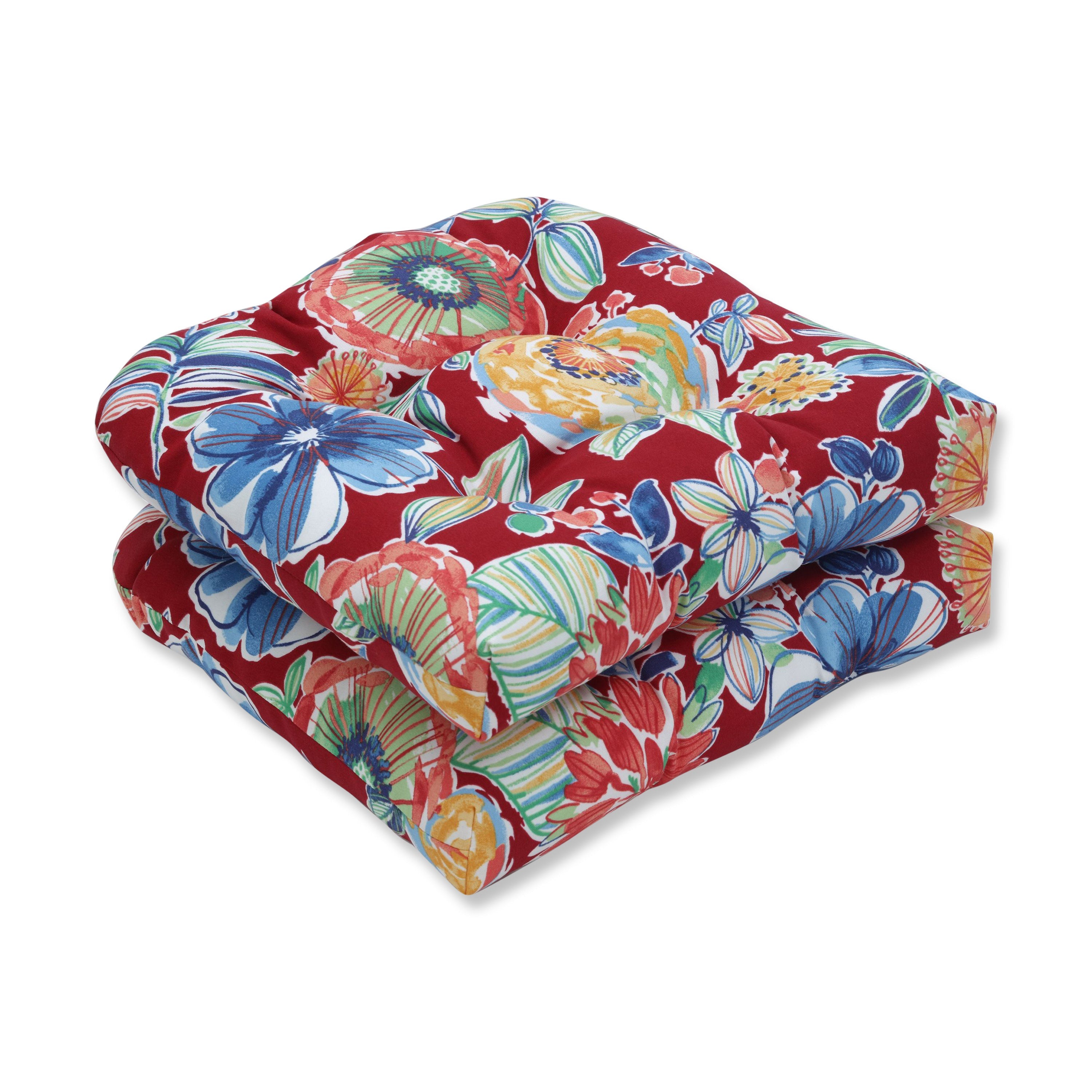 Outdoor/Indoor Colsen Berry Wicker Seat Cushion (Set of 2)