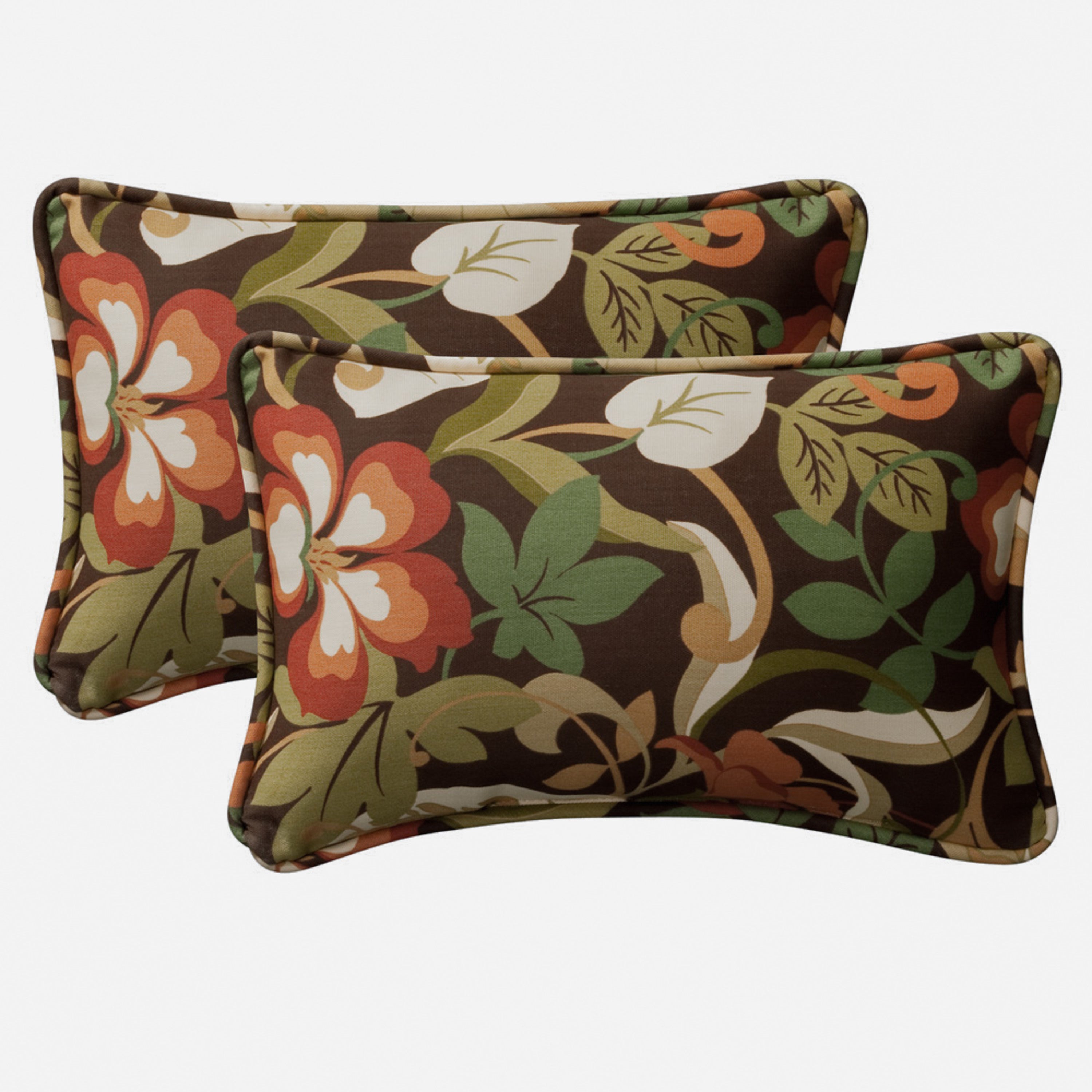 Outdoor/Indoor Coventry Cafe Rectangular Throw Pillow (Set of 2)