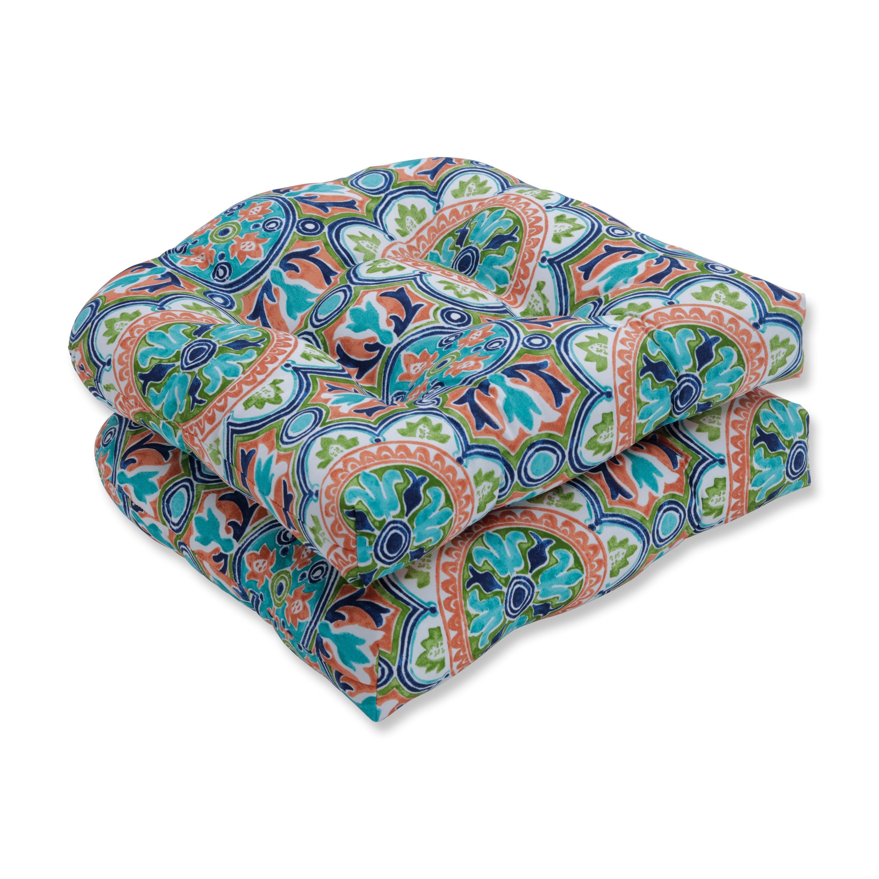 Lagoa Tile Flamingo Wicker Seat Cushion (Set Of 2)