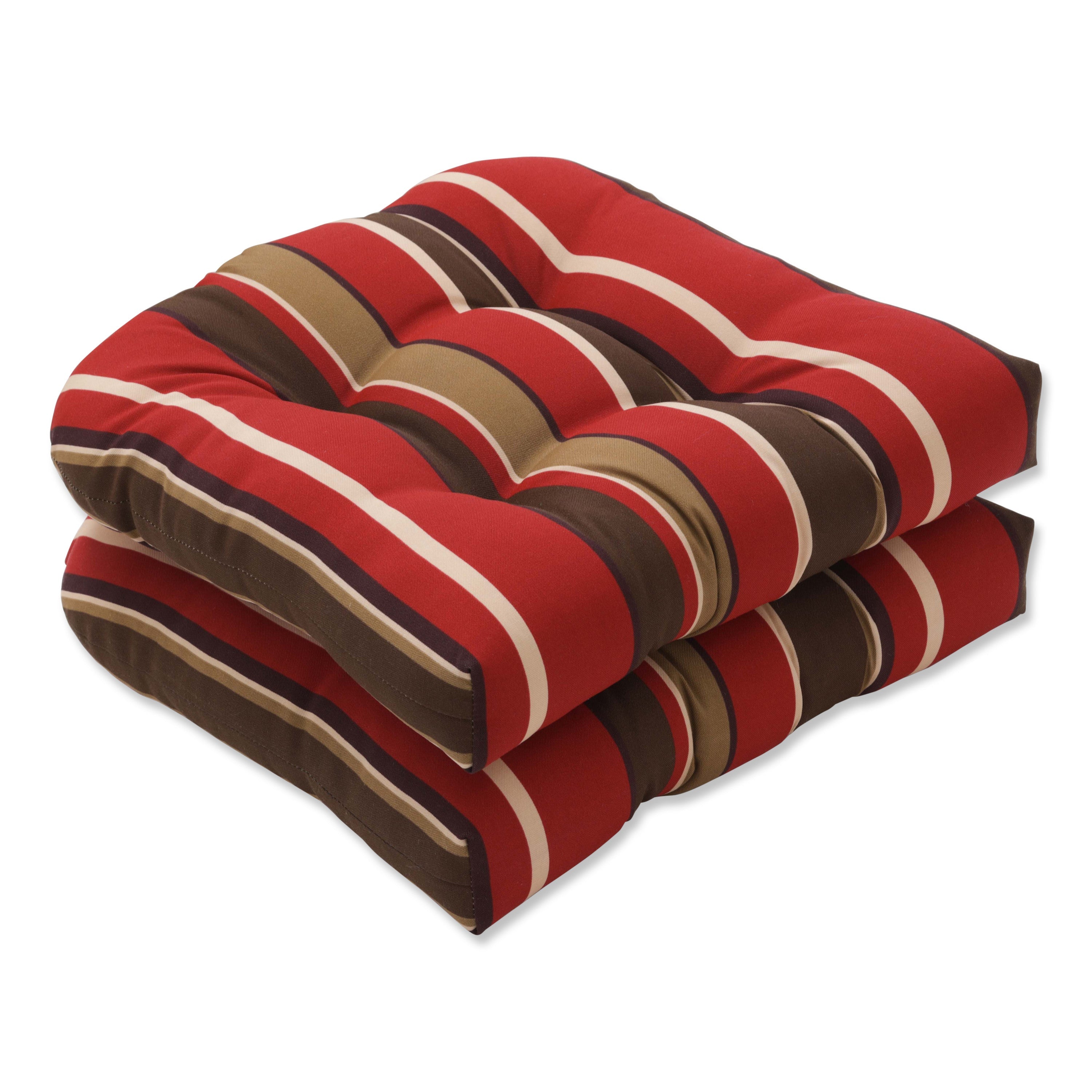 Monserrat Sangria Wicker Seat Cushion (Set Of 2)