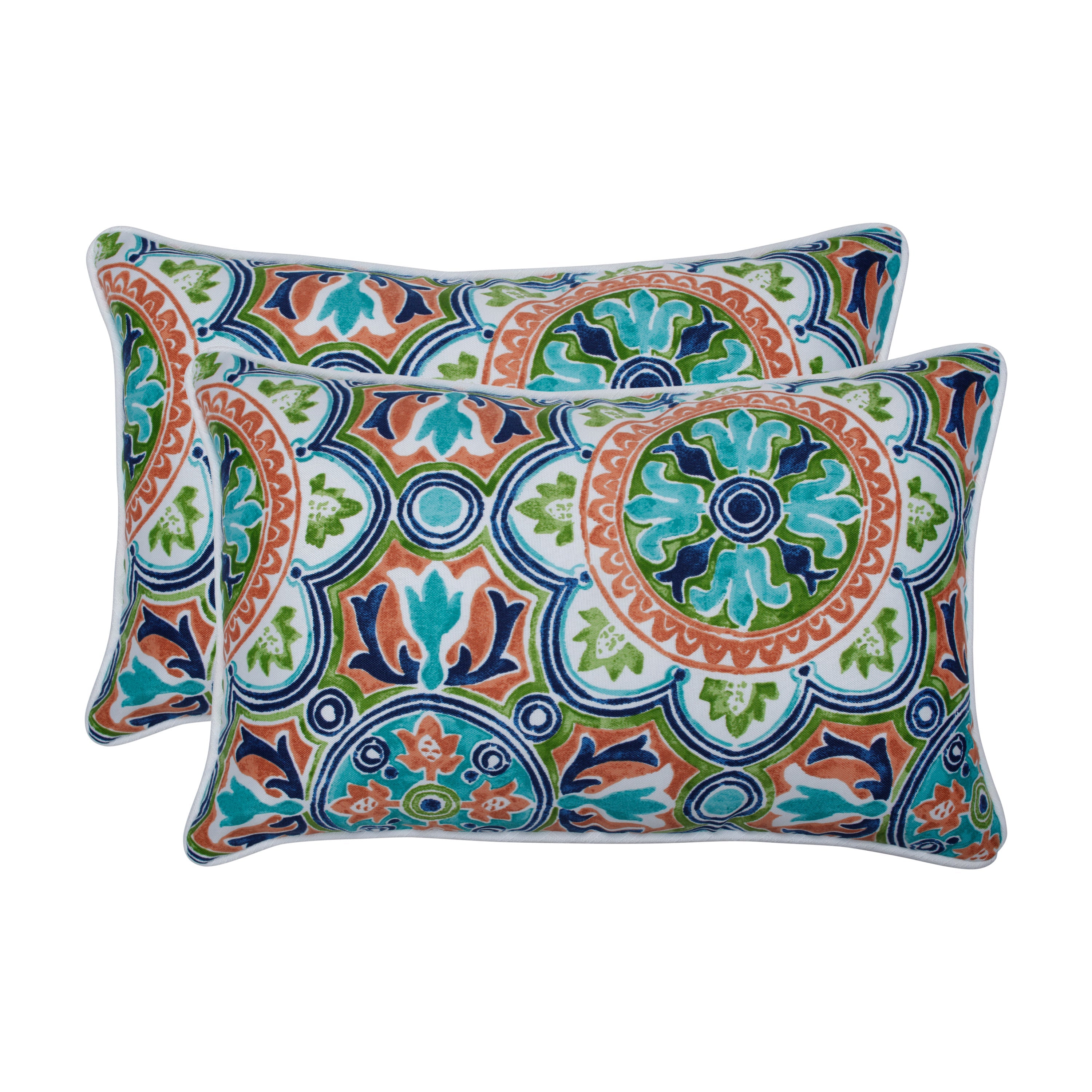 Lagoa Tile Flamingo Rectangular Throw Pillow (Set Of 2)