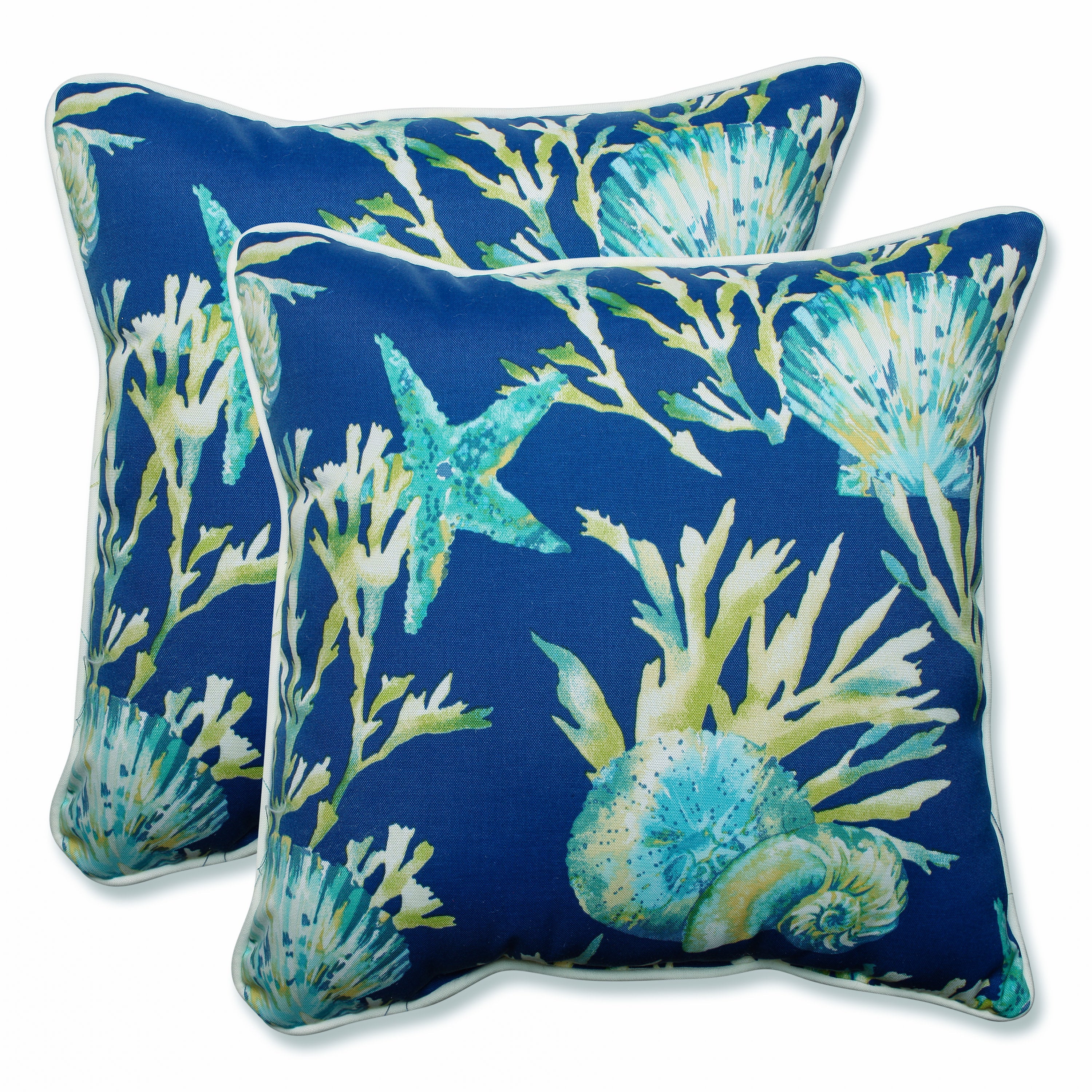 Outdoor/Indoor Daytrip Pacific 18.5-inch Throw Pillow (Set of 2)