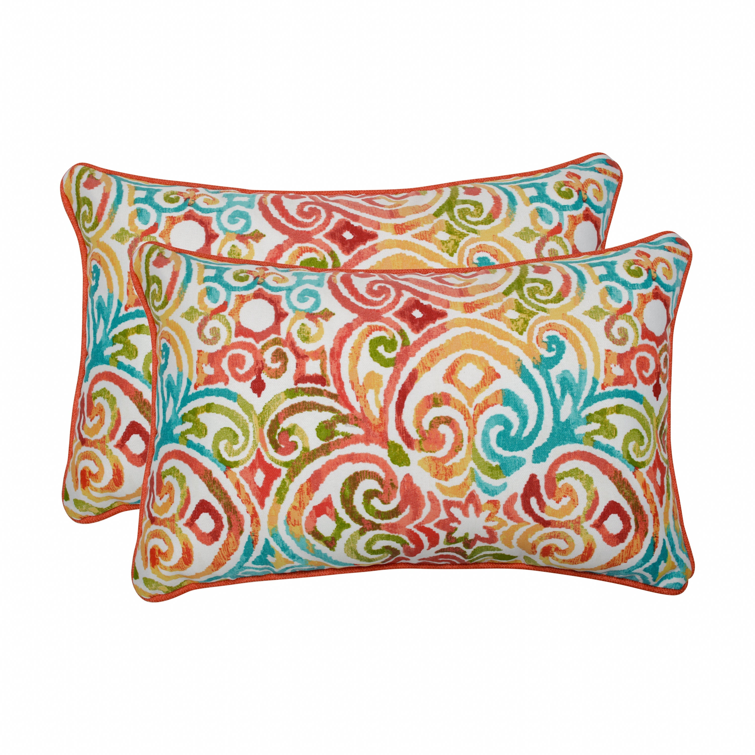 Outdoor/Indoor Corinthian Dapple Rectangular Throw Pillow (Set of 2)