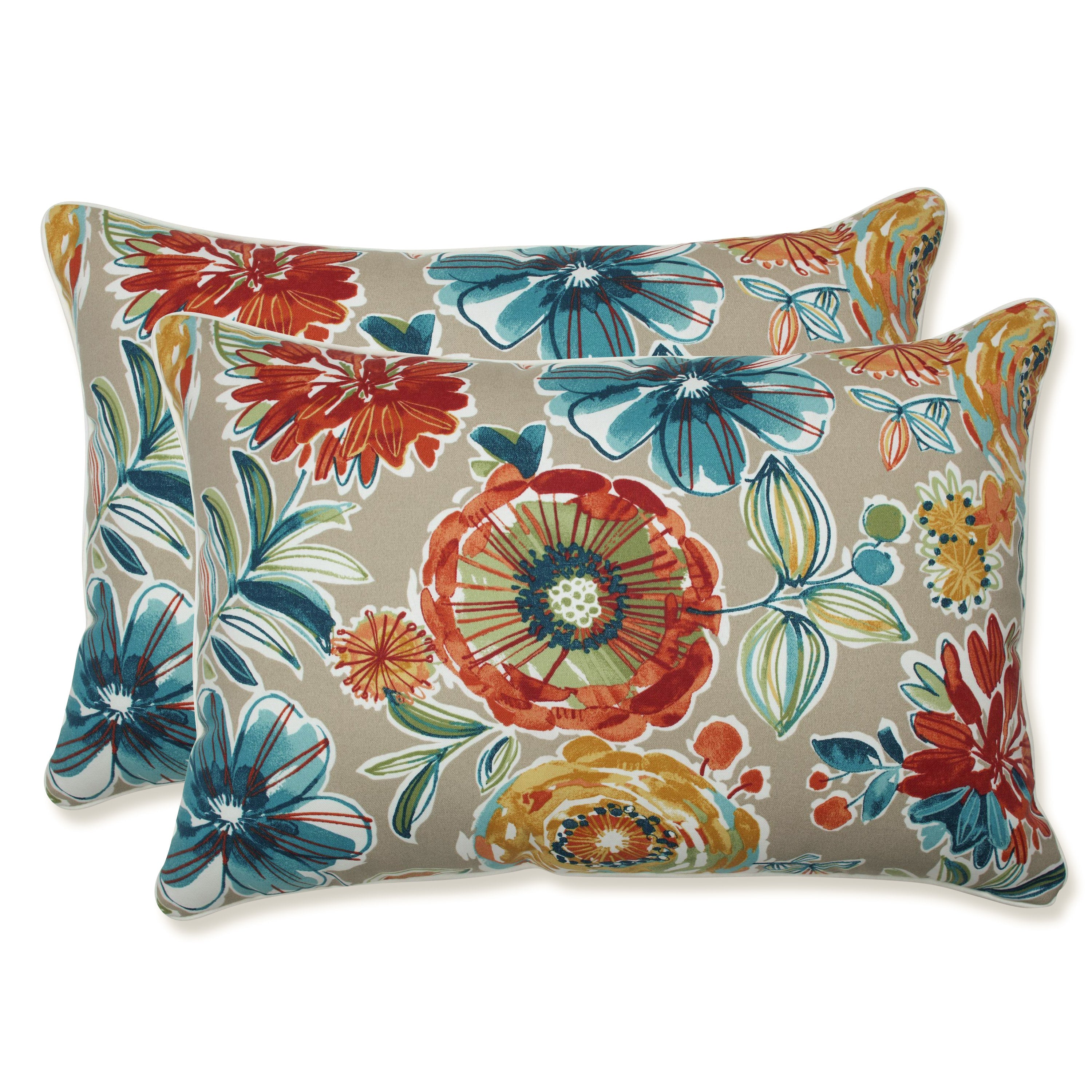 Outdoor/Indoor Colsen Sonoma Over-sized Rectangular Throw Pillow (Set of 2)