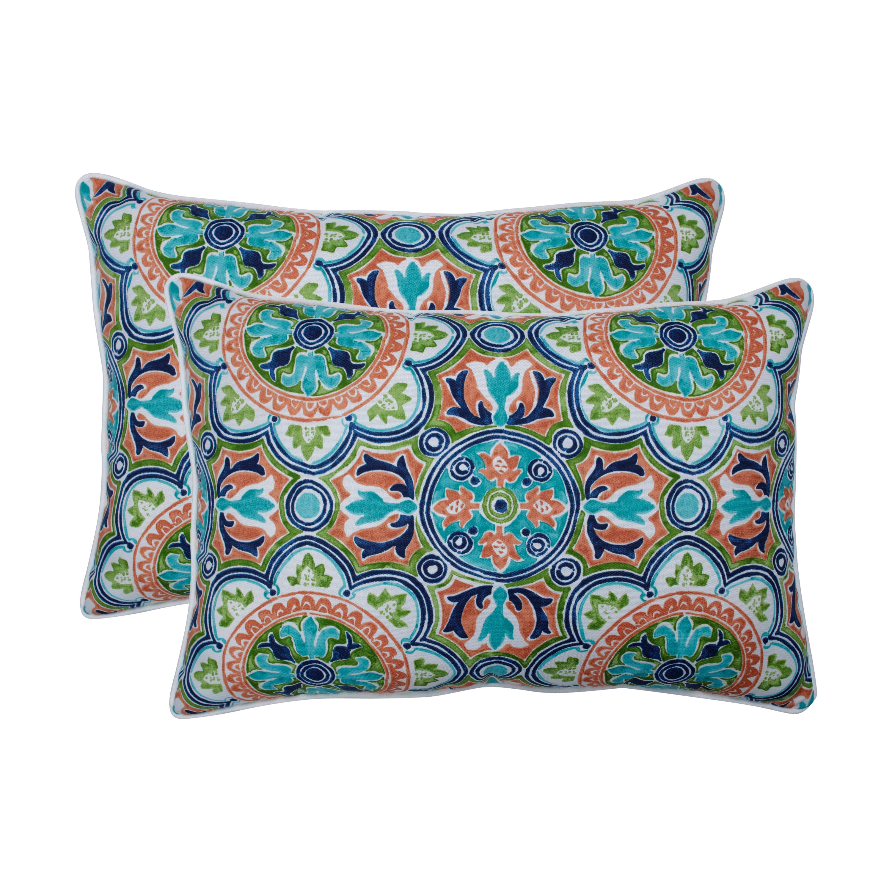 Lagoa Tile Flamingo Over-Sized Rectangular Throw Pillow (Set Of 2)
