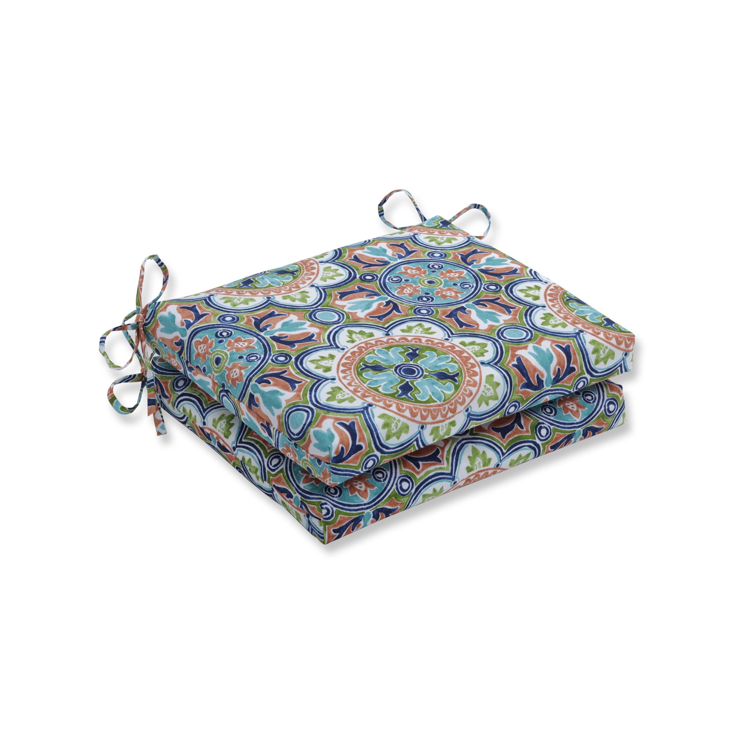 Lagoa Tile Flamingo Squared Corners Seat Cushion (Set Of 2)