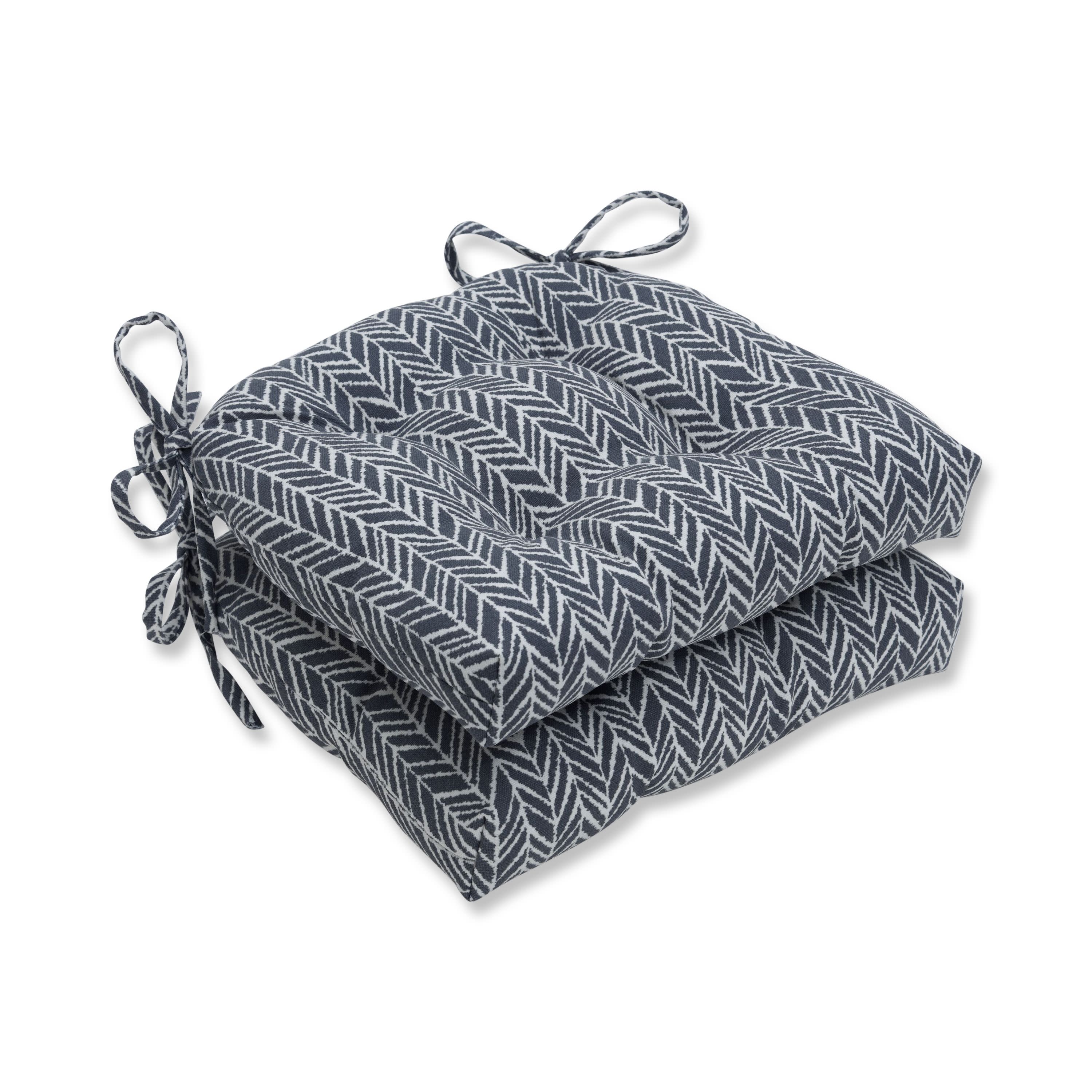 Herringbone Slate Reversible Chair Pad (Set Of 2)