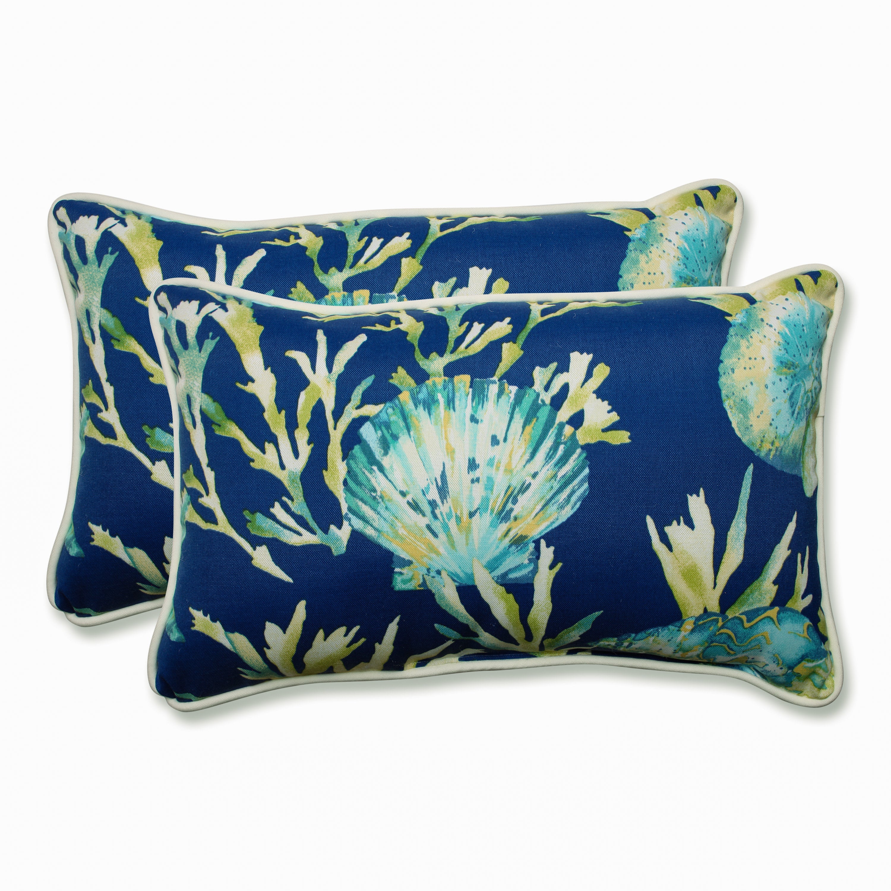 Outdoor/Indoor Daytrip Pacific Rectangular Throw Pillow (Set of 2)